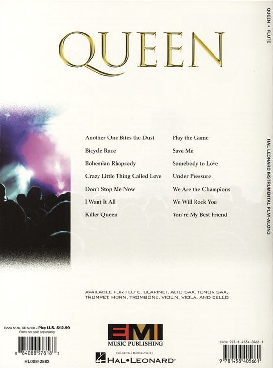 QUEEN【CD+樂譜】for Flute