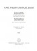 Carl Philipp Emanuel Bach【Sonaten G-dur , e-moll】Für Querflöte und Basso Continuo , Heft 1