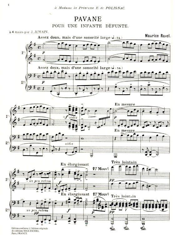 Ravel【Pavane Pour une Infante Défunte / Ma Mère L'oye】pur Piano a quatre mains ヴェル ピアノ作品集 第３巻＜連弾＞