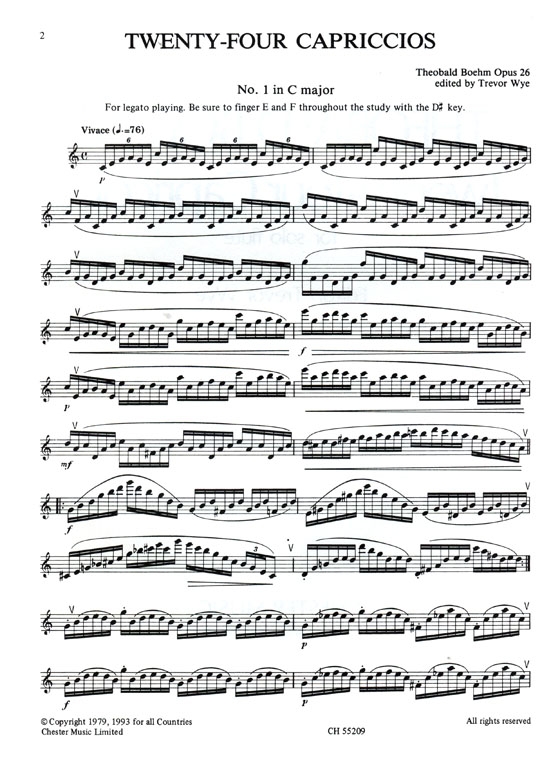 Theobald Boehm【Twenty-Four Capriccios】for solo flute ,op.26