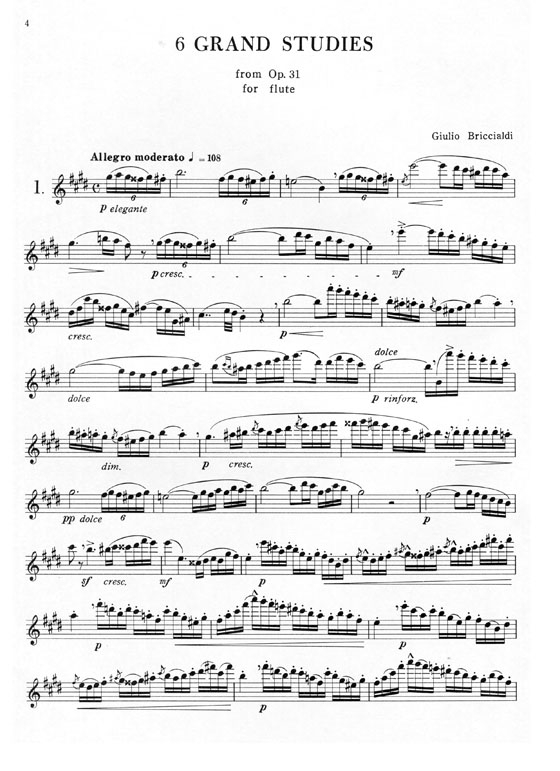 Giulio Briccialdi【6 Grand Studies from Op. 31】for Flute