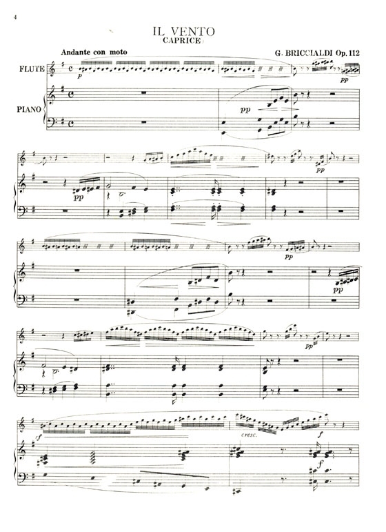 Giulio Briccialdi【Il Vento Caprice , Op. 112 / Il Carnevale Di Venezia , Op. 77】for Flauto e Piano
