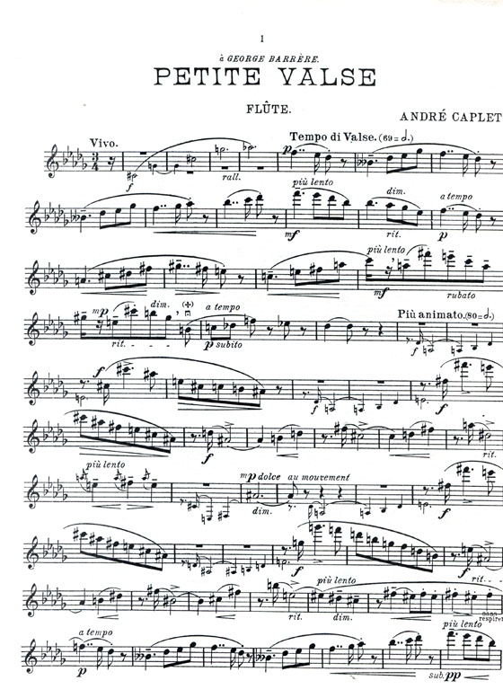 André Caplet【 2 Pieces】for Flute and Piano André Caplet【 2 Pieces】for Flute and Piano