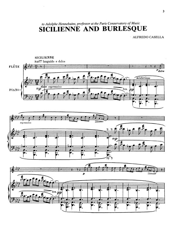 Casella【Sicilienne and Burlesque】for Flute and Piano