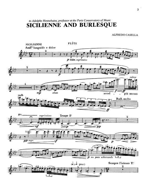 Casella【Sicilienne and Burlesque】for Flute and Piano