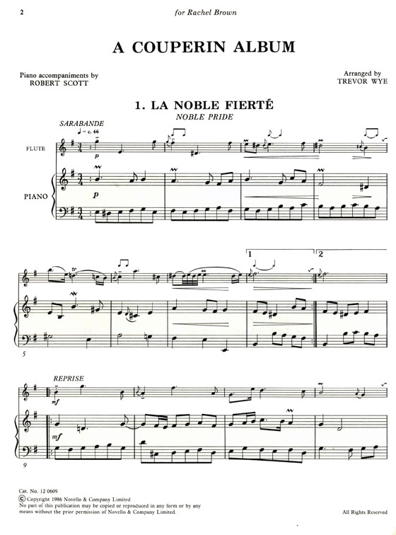 A【Couperin Album】for Flute and Keyboard A【Couperin Album】for Flute and Keyboard