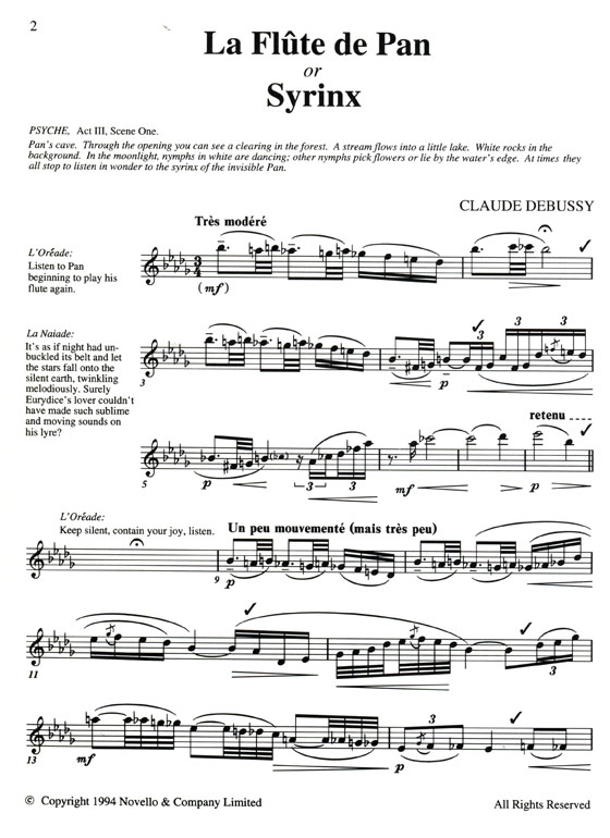 C. Debussy【Syrinx】or【La Flûte de Pan】 C. Debussy【Syrinx】or【La Flûte de Pan】