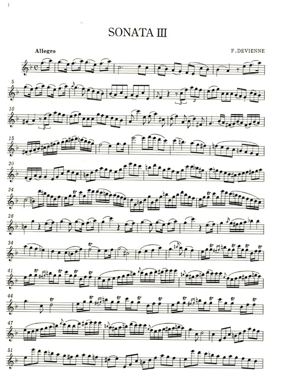 F. Devienne【Six Sonatas , 6-3】for Flute and Piano