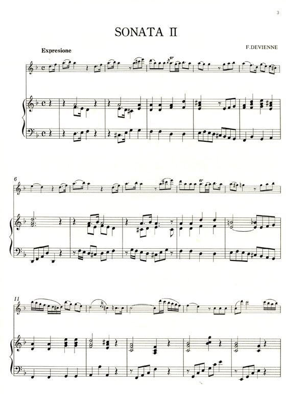 F. Devienne【Six Sonatas , 6-2】for Flute and Piano