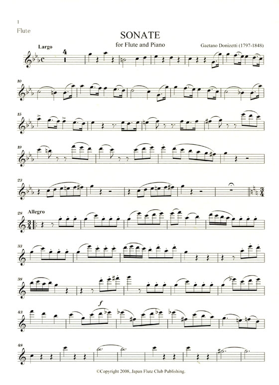 G. Donizetti【Sonata】for Flute and Piano