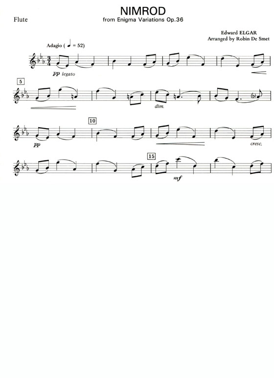Elgar【Nimrod - from Enigma Variations , Op. 36】for Flute and Piano Elgar【Nimrod - from Enigma Variations , Op. 36】for Flute and Piano