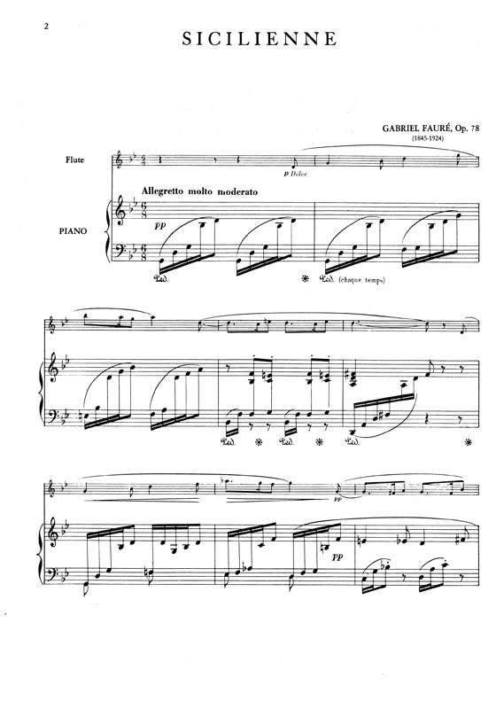 Faure【Sicilienne , Opus 78】for Flute and Piano