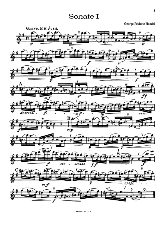 Handel【Seven Sonatas】for Flute and Piano