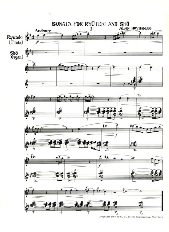 Hovhaness【Sonata】for Flute and Organ