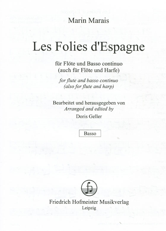 Marin Marais【Les Folies d'Espagne】für Flöte und Basso continuo