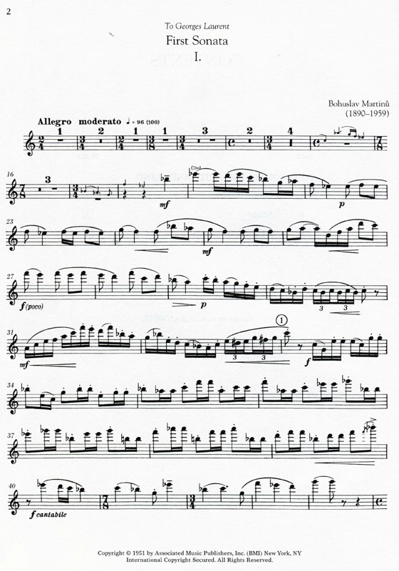Bohuslav Martinů【CD+樂譜】First Sonata for Flute and Piano Bohuslav Martinů【CD+樂譜】First Sonata for Flute and Piano
