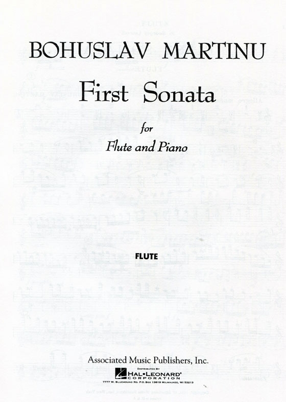 Bohuslav Martinů【First Sonata】for Flute and Piano