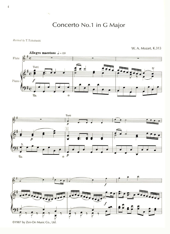 Mozart【Flute Concerto】No. 1 in G Major , K. 313 Mozart【Flute Concerto】No. 1 in G Major , K. 313