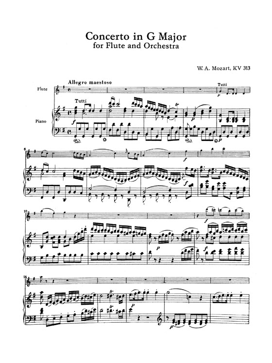 Mozart【Concerto No. 1 in G Major , K. 313】for Flute and Piano