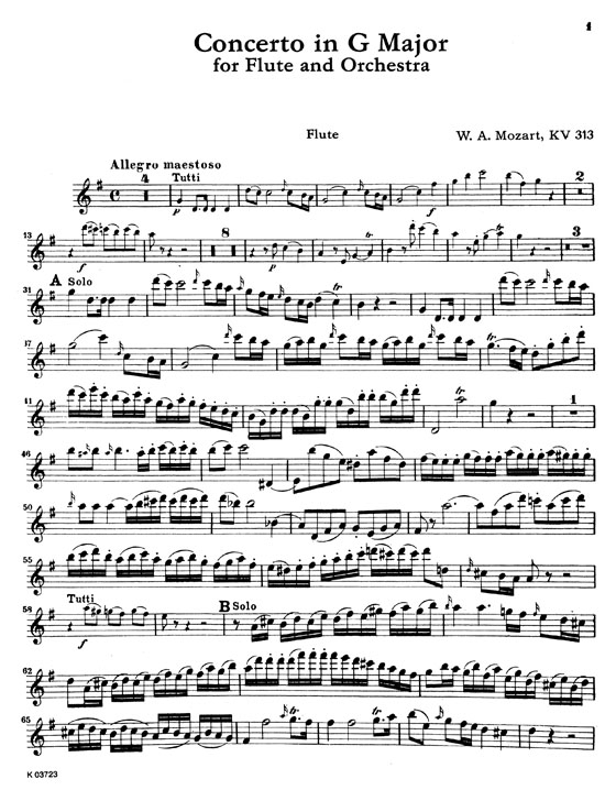 Mozart【Concerto No. 1 in G Major , K. 313】for Flute and Piano