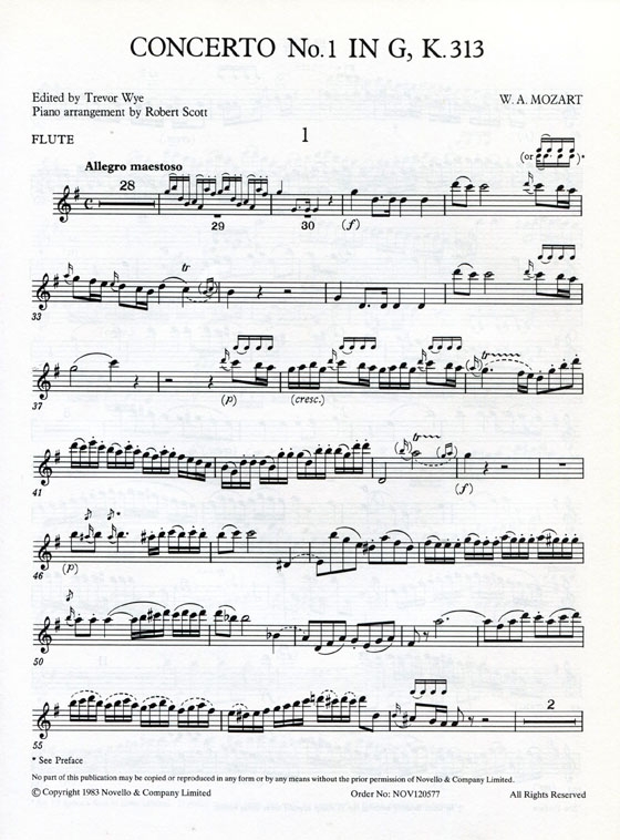 Mozart【Flute Concertos】No. 1 in G , K. 313 Mozart【Flute Concertos】No. 1 in G , K. 313