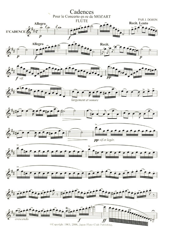 W.A. Mozart【Konzert Nr. 2 (D-dur) , K.V. 314】für Flöte und Orchester W.A. Mozart【Konzert Nr. 2 (D-dur) , K.V. 314】für Flöte und Orchester