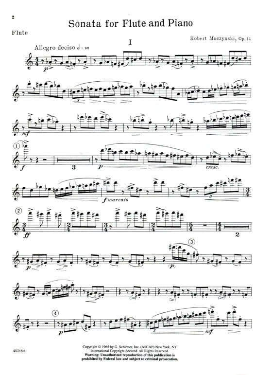 Robert Muczynski【Sonata , Op. 14】for Flute and Piano Robert Muczynski【Sonata , Op. 14】for Flute and Piano