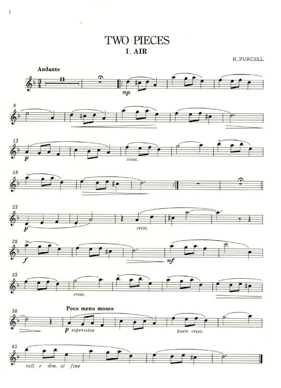 Purcell【Two Pieces、Sonata F】for Flute and Piano Purcell【Two Pieces、Sonata F】for Flute and Piano