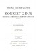 Quantz【Konzert G-dur , QV5 : 174】für Flöte Streicher und Basso continuo