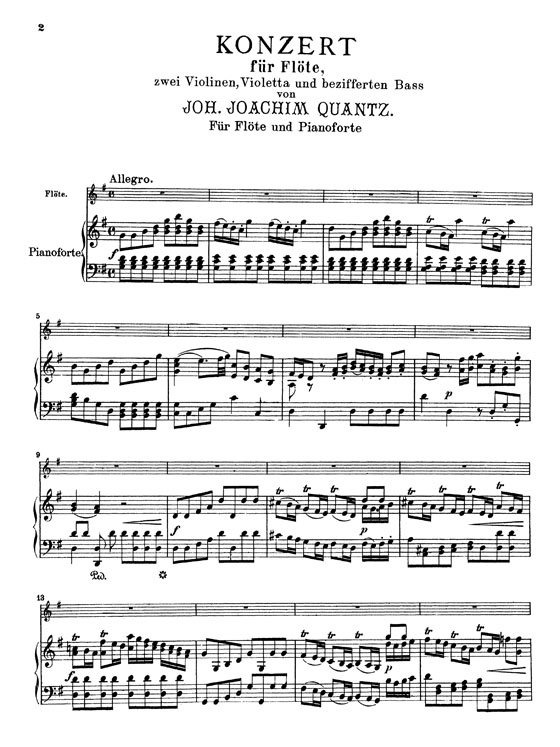 Quantz【Concerto In G Major】for Flute and Piano