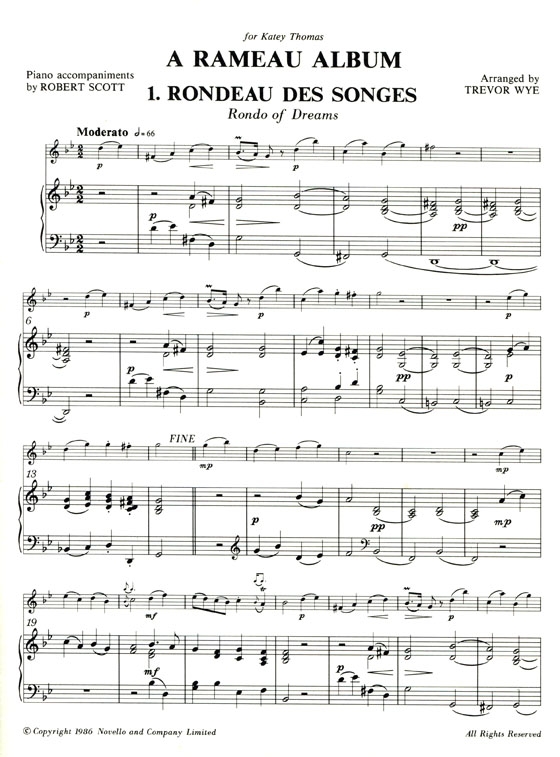 A【Rameau】Album for Flute and Keyboard A【Rameau】Album for Flute and Keyboard