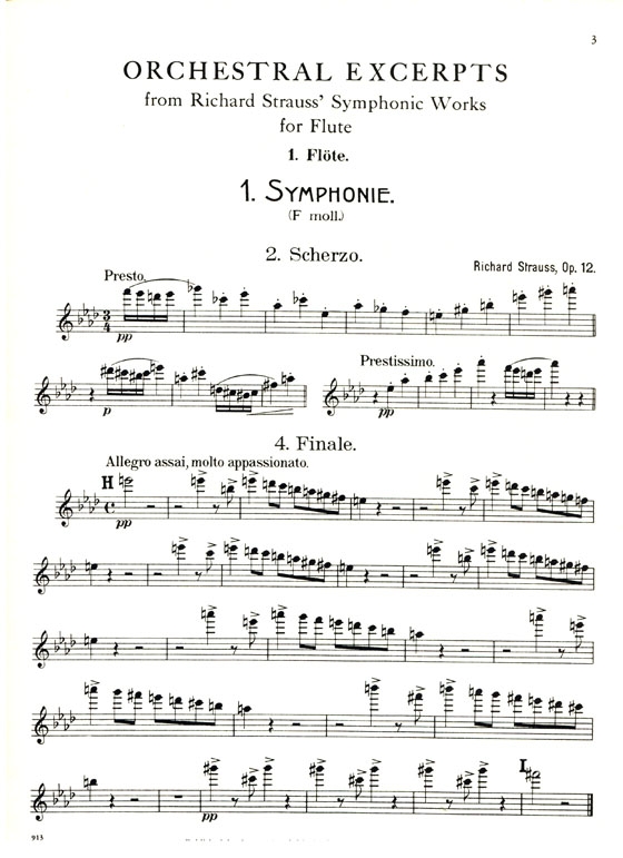 Richard Strauss【Orchestral Excerpts】from Symphonic Works for Flute Richard Strauss【Orchestral Excerpts】from Symphonic Works for Flute