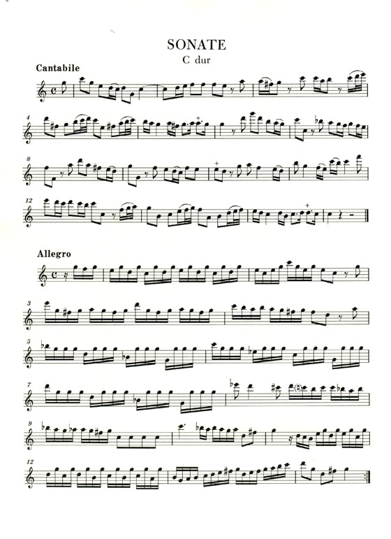G.P. Telemann【4 Sonaten】für Flöte und Klavier