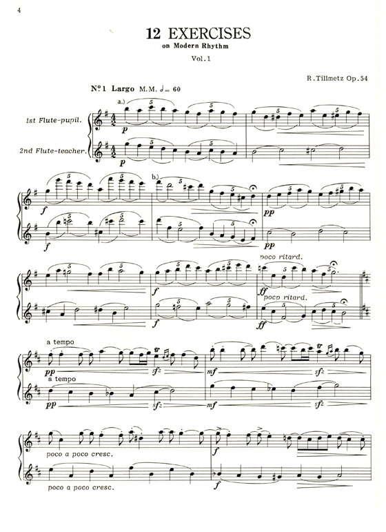 R. Tillmetz【12 Exercises】on Modern Rhythm , Op. 54 Vol. 1