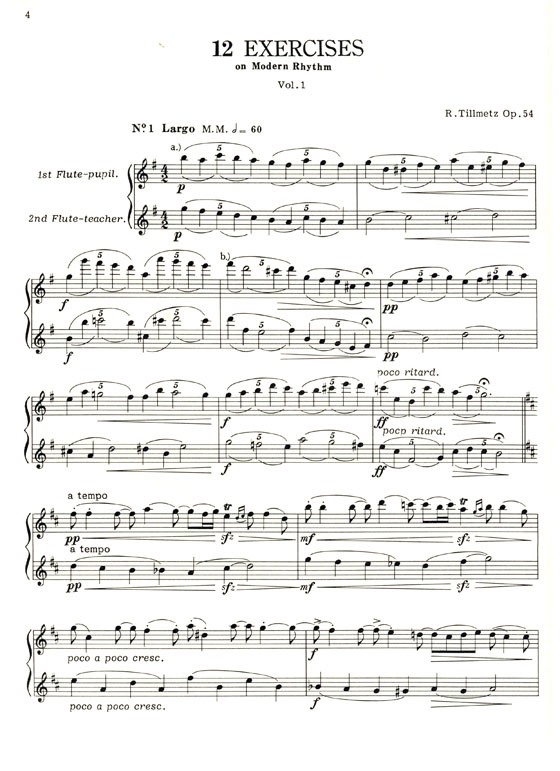 R. Tillmetz【12 Exercises】on Modern Rhythm , Op. 54 Vol. 1 R. Tillmetz【12 Exercises】on Modern Rhythm , Op. 54 Vol. 1