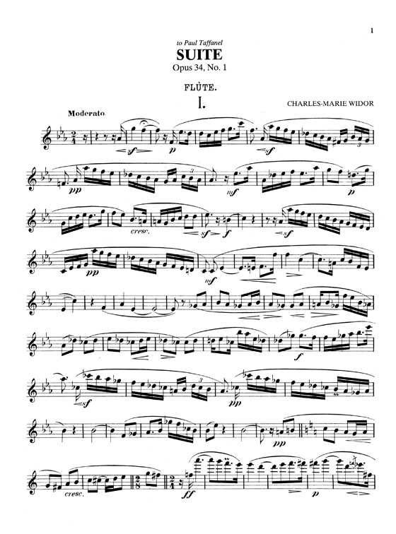 Widor【Suite Opus 34, No. 1】for Flute and Piano Widor【Suite Opus 34, No. 1】for Flute and Piano