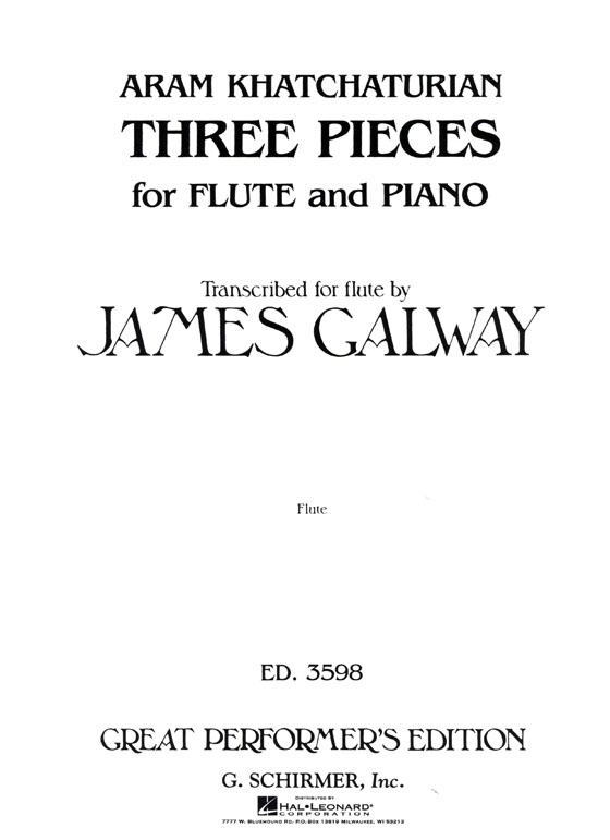 Aram Khachaturian【Three Pieces】for Flute and Piano