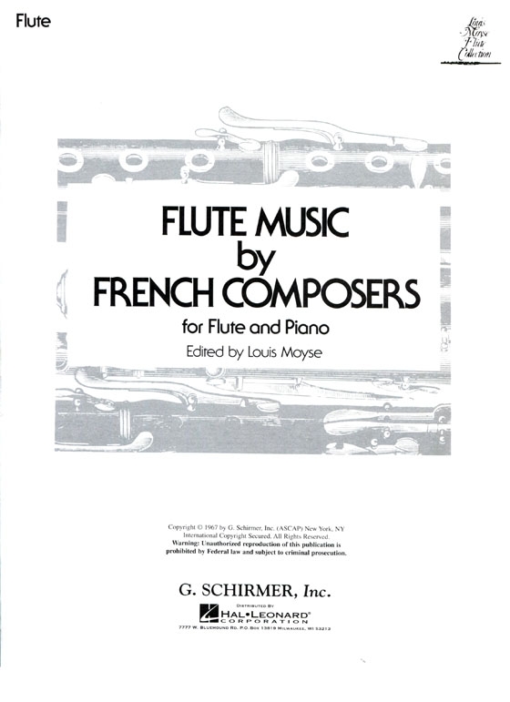 Flute Music by【French Composers】for Flute and Piano