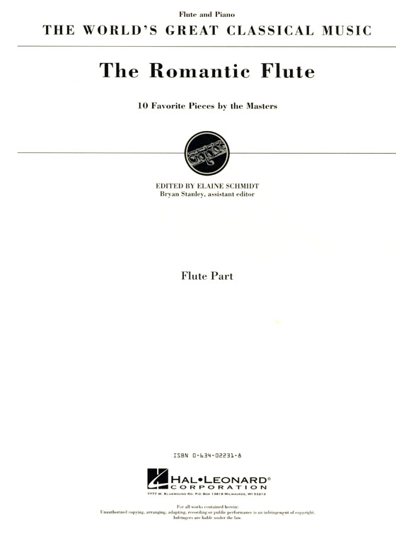 【The Romantic Flute】10 Favorite Pieces by the Masters for Flute & Piano