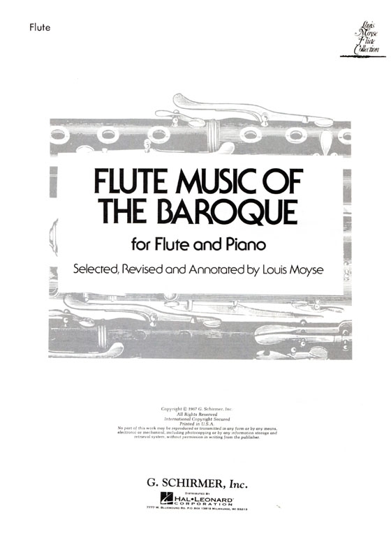 【Flute Music of the Baroque】for Flute and Piano