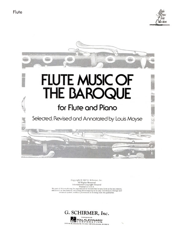 【Flute Music of the Baroque】for Flute and Piano 【Flute Music of the Baroque】for Flute and Piano