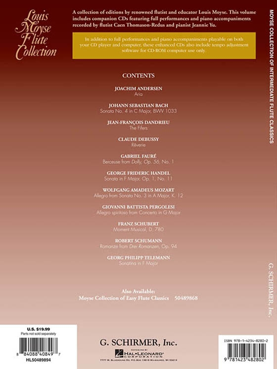 Moyse Collection of IntermediateFlute Classics【CD+樂譜】for Flute & Piano Moyse Collection of IntermediateFlute Classics【CD+樂譜】for Flute & Piano