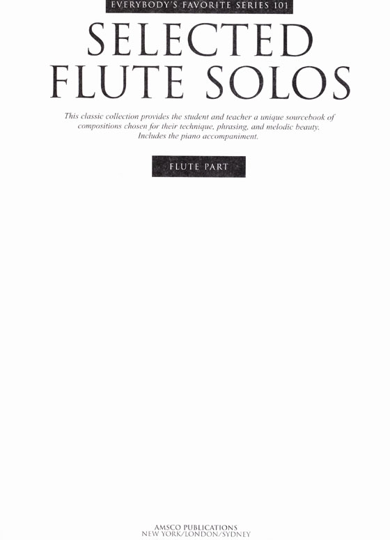 Selected Flute Solos With Piano Accompaniment	