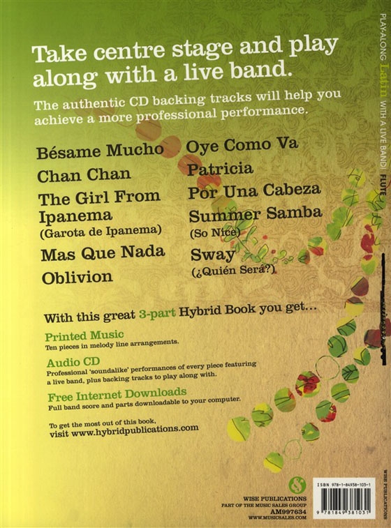 Play-Along Latin with a Live Band !【CD+樂譜】for Flute