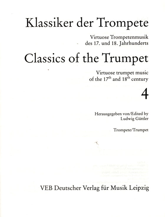 Klassiker Der Trompete / Classics of the Trumpet【4】 Klassiker Der Trompete / Classics of the Trumpet【4】