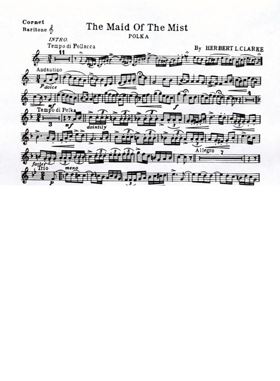 Herbert L. Clarke【Maid of the Mist】Concert Repertoire of Brass Solos for Cornet, Trombone or Baritone with Piano Accompaniment