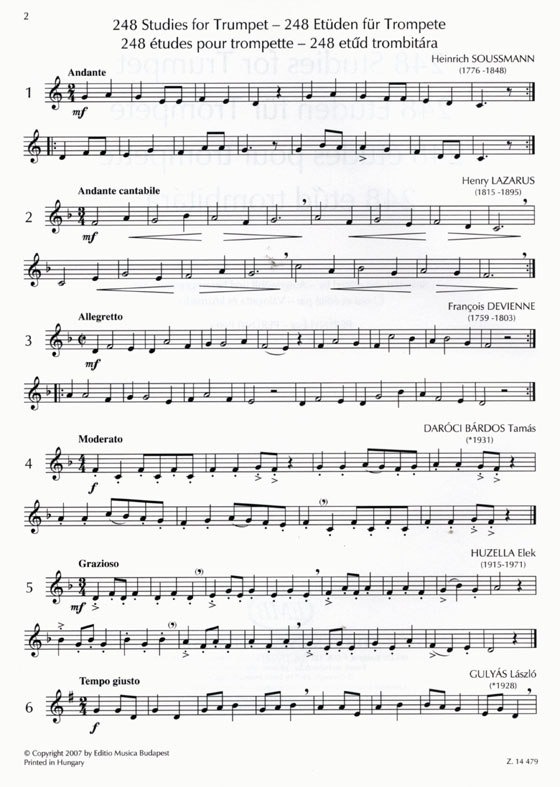 248 Studies for Trumpet 248 Studies for Trumpet