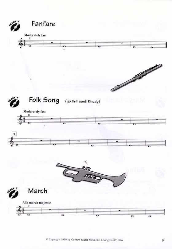 Fundamentals for♭ Trumpet / Flugelhorn /Cornet / Baritone/ Trombone T.C.【CD+樂譜】Grade 1/2