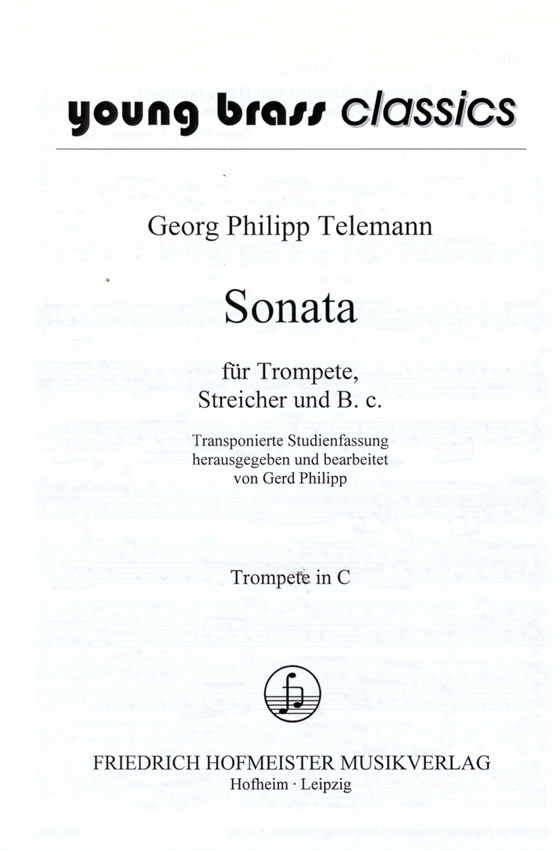 Georg Philipp Telemann【Sonata】für Trompete, Streicher und B.c.