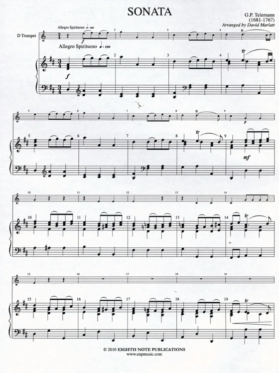 Telemann【Sonata】for Trumpet and Keyboard